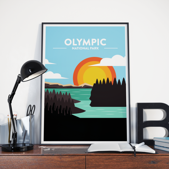 Olympic - National Park Print Poster Wall Art