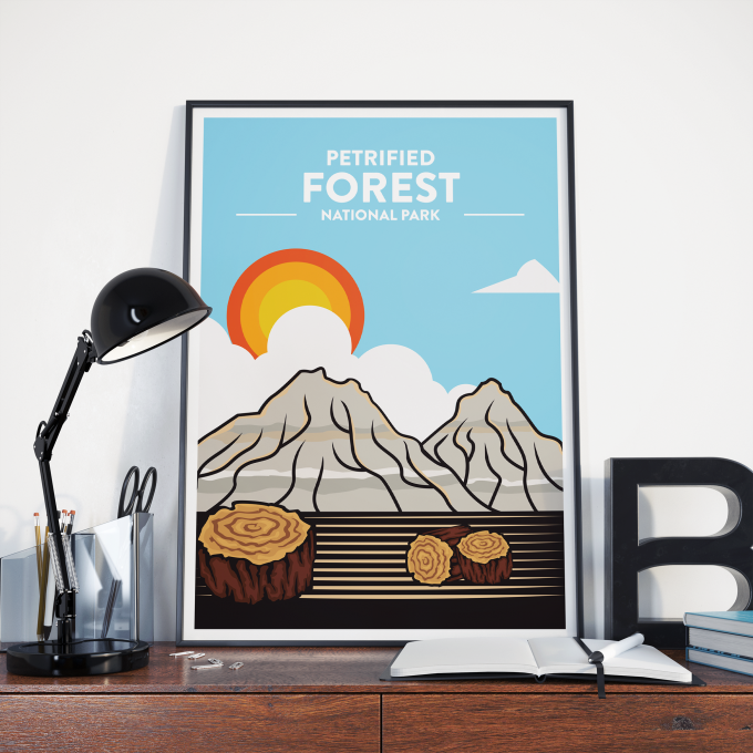 Petrified Forest - National Park Print Poster Wall Art