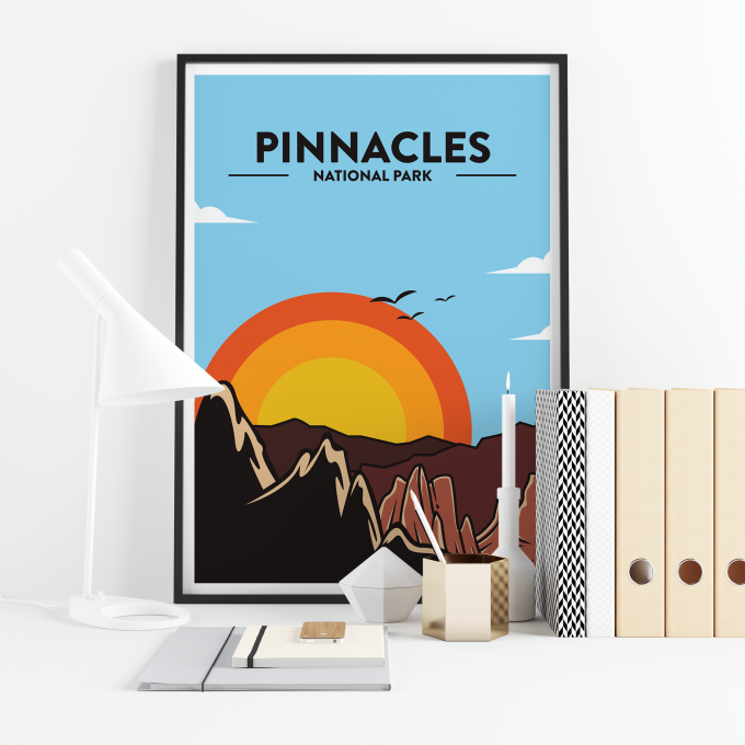 Pinnacles - National Park Print Poster Wall Art