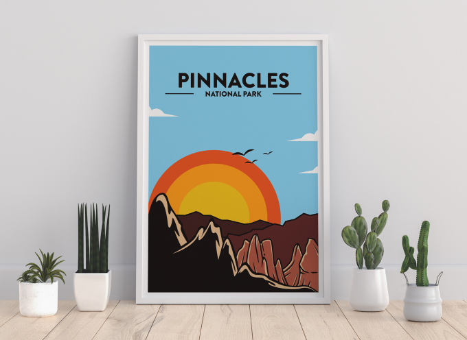 Pinnacles - National Park Print Poster Wall Art