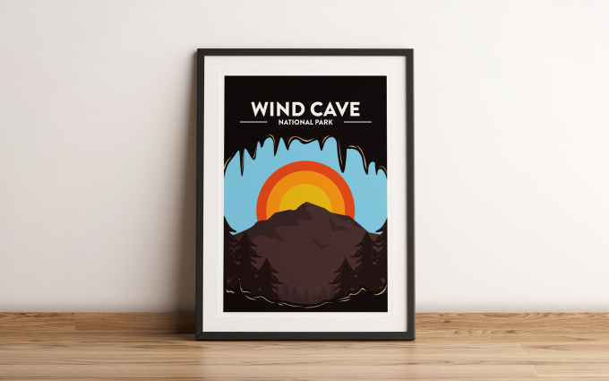 Wind Cave - National Park Print Poster Wall Art