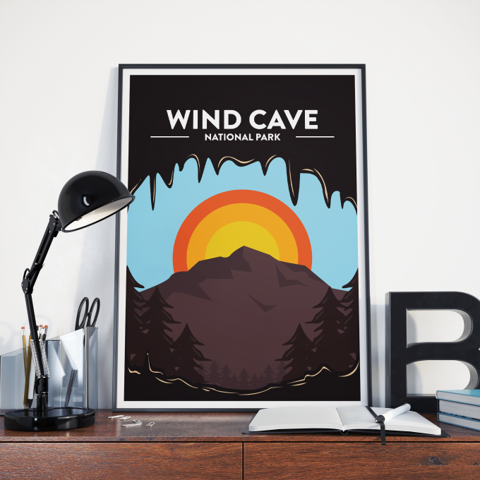 Wind Cave - National Park Print Poster Wall Art