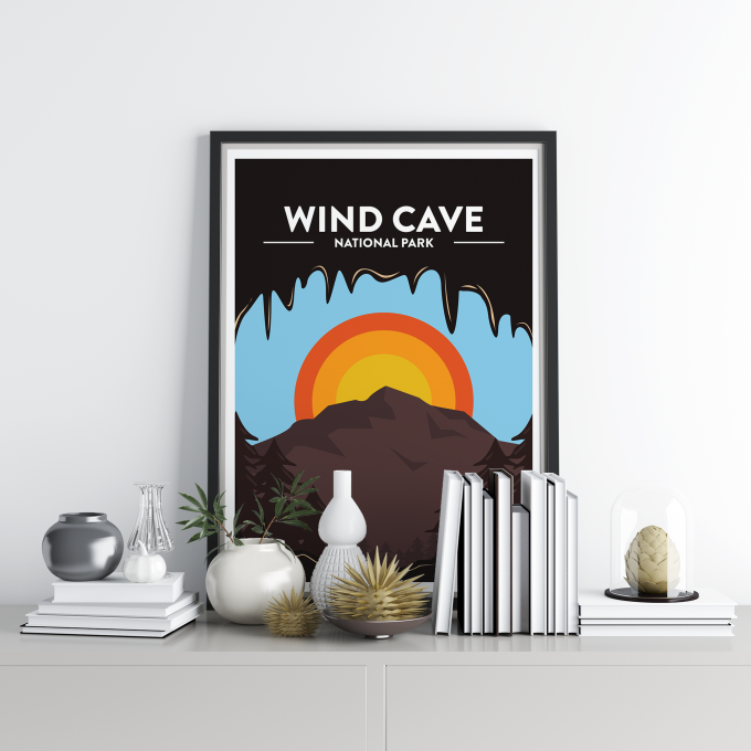 Wind Cave - National Park Print Poster Wall Art