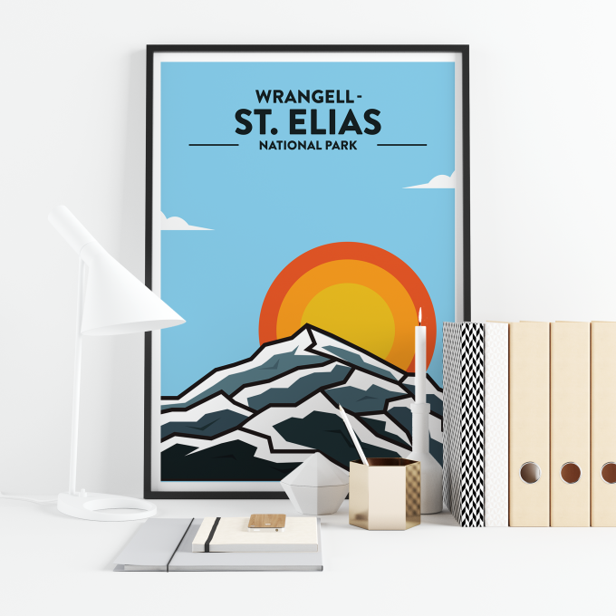 Wrangell St-Elias - National Park Print Poster Wall Art