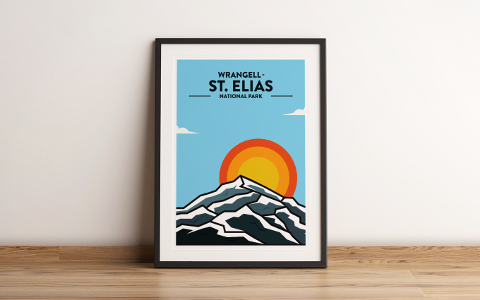 Wrangell St-Elias - National Park Print Poster Wall Art