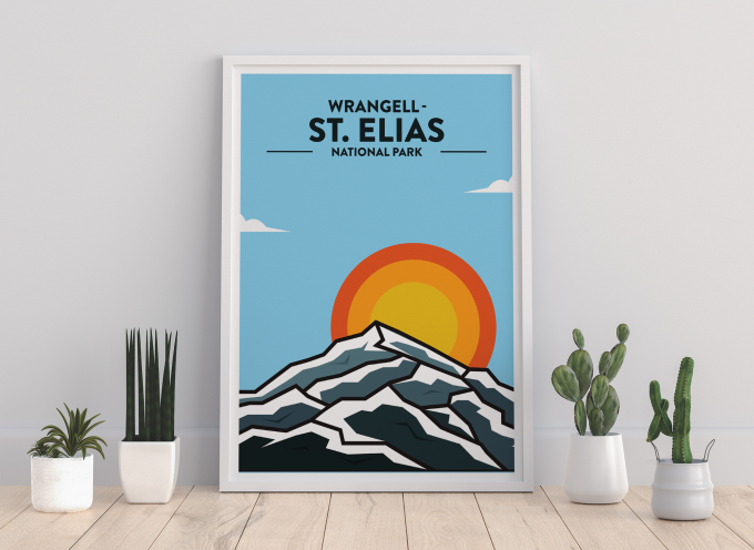 Wrangell St-Elias - National Park Print Poster Wall Art