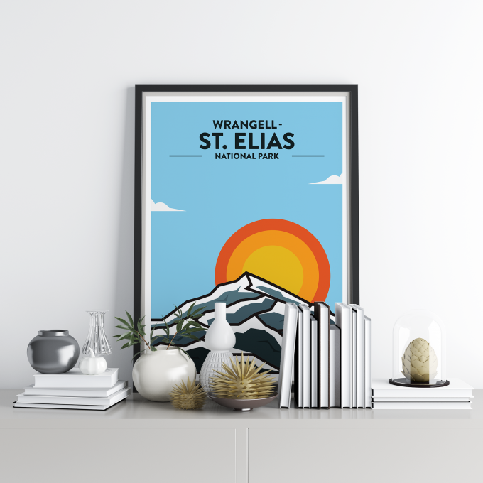 Wrangell St-Elias - National Park Print Poster Wall Art