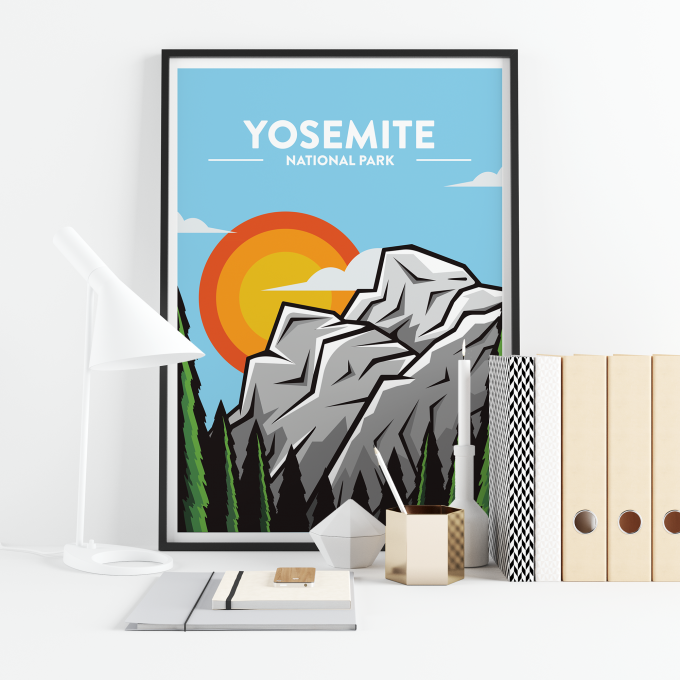Yosemite - National Park Print Poster Wall Art