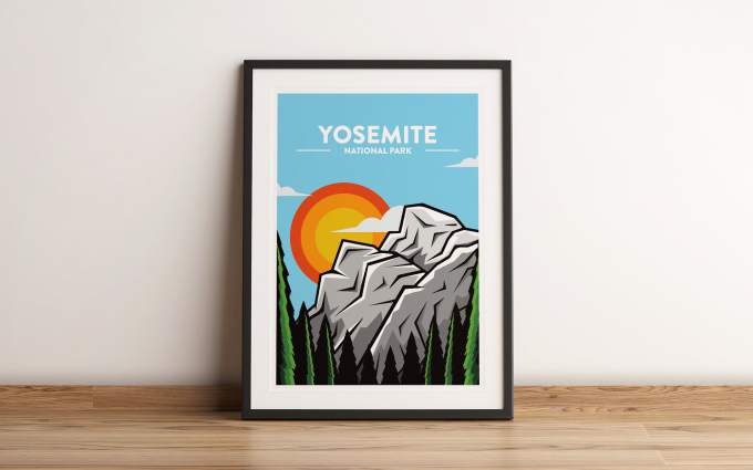 Yosemite - National Park Print Poster Wall Art