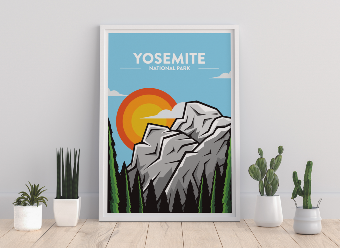 Yosemite - National Park Print Poster Wall Art