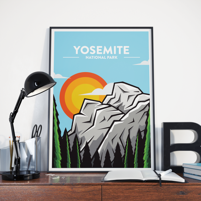 Yosemite - National Park Print Poster Wall Art