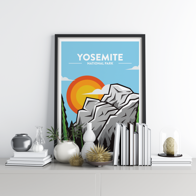 Yosemite - National Park Print Poster Wall Art