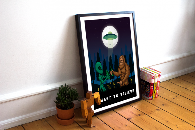 I Want To Believe Poster Print Wall Art