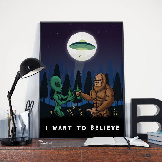 I Want To Believe Poster Print Wall Art